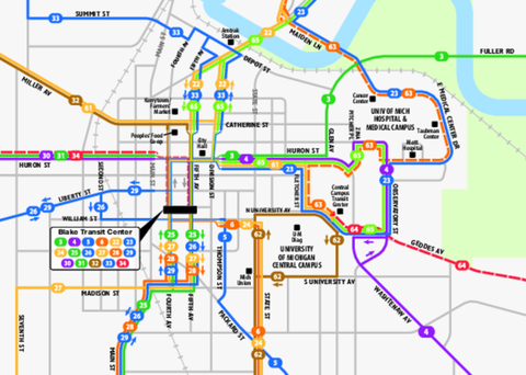 Portugal highway map: downtown area
