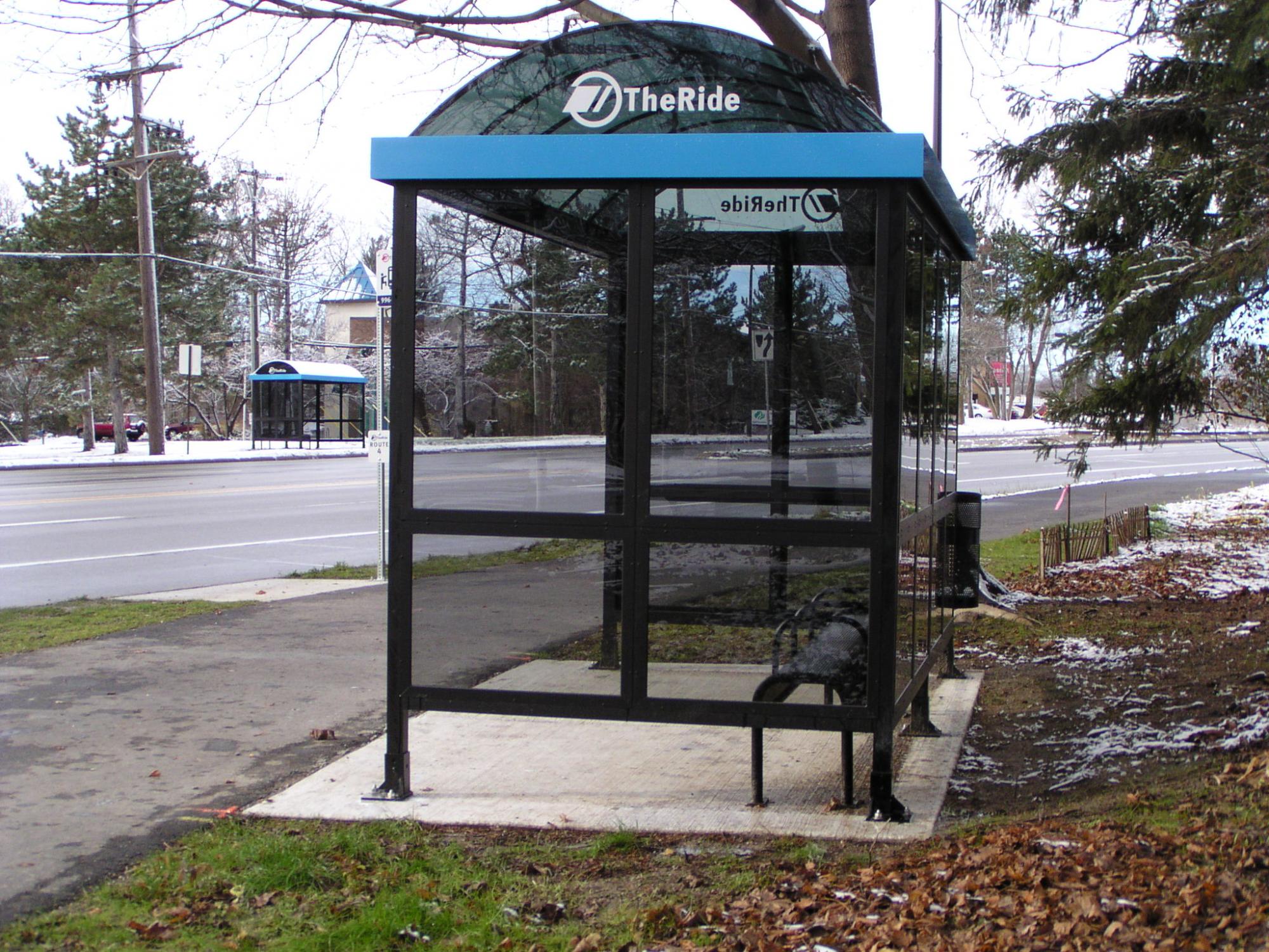 Covered bus stop