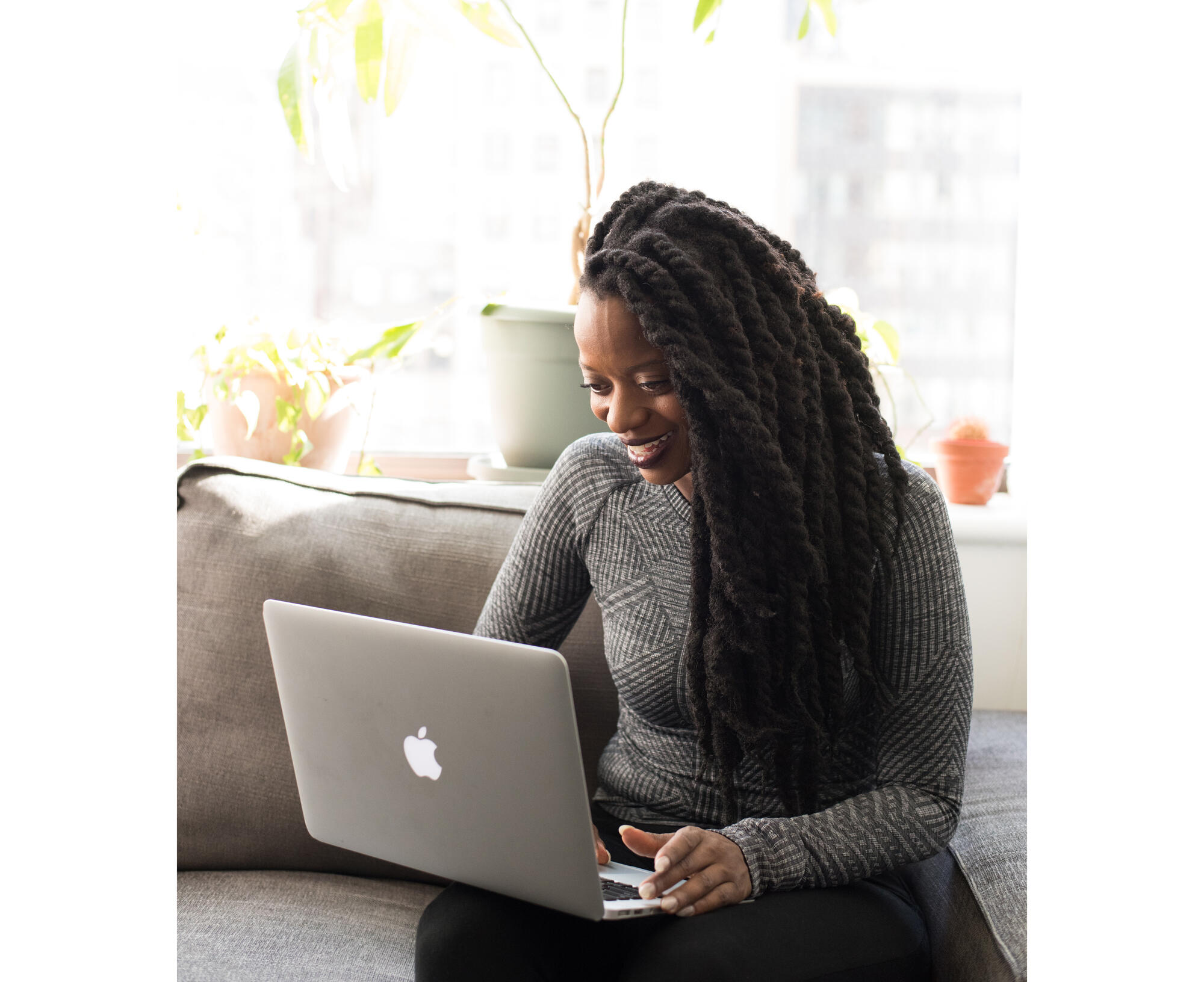 woman on computer