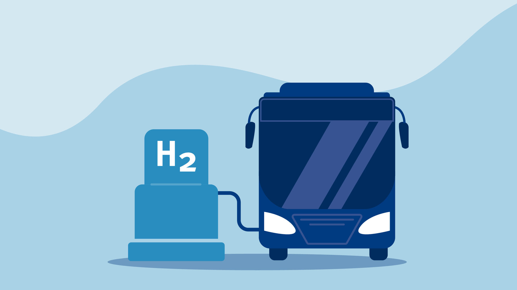 graphic of a hydrogen bus