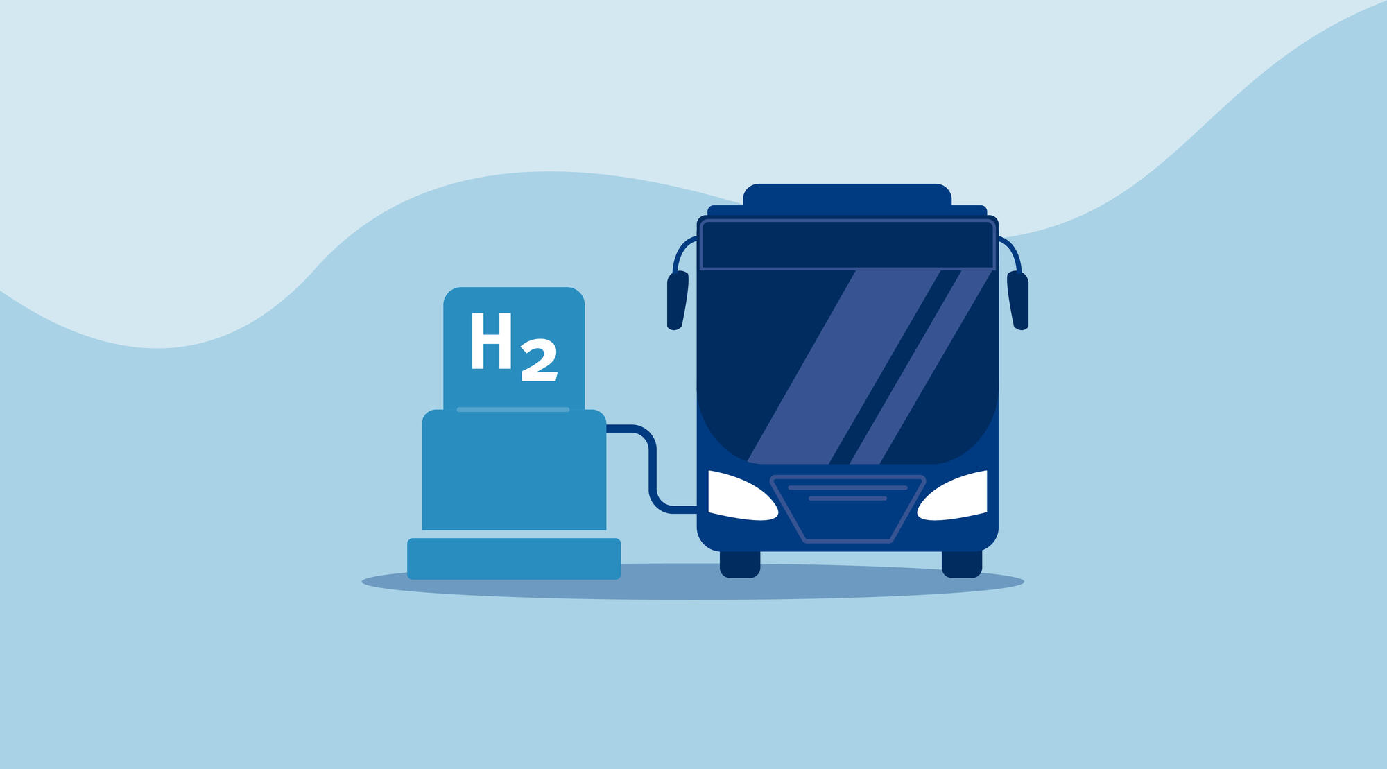 graphic of a hydrogen bus
