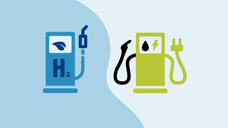 graphic showing hydrogen and hybrid