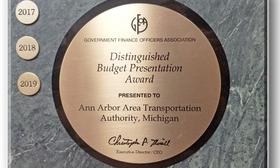 Distinguished budget award plaque 