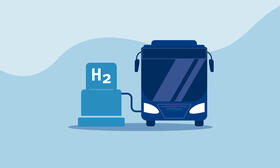 graphic of a hydrogen bus